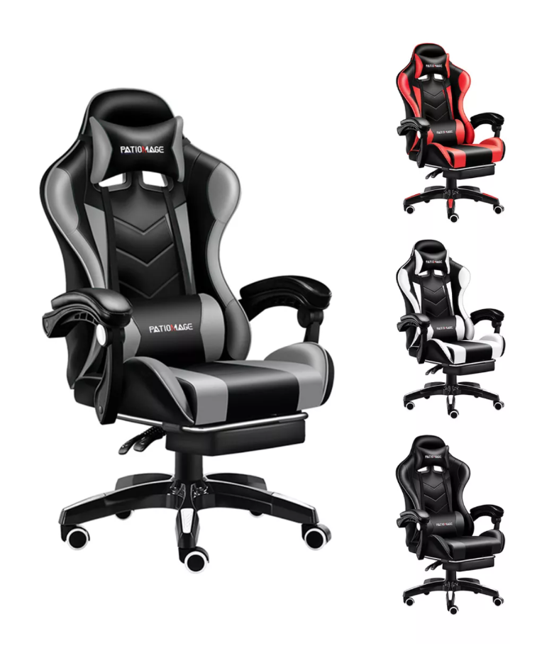 SILLA GAMER VIDITA ERGONÓMICA NEGRO Y GRIS CON TAPIZADO DE POLIURETANO - 4