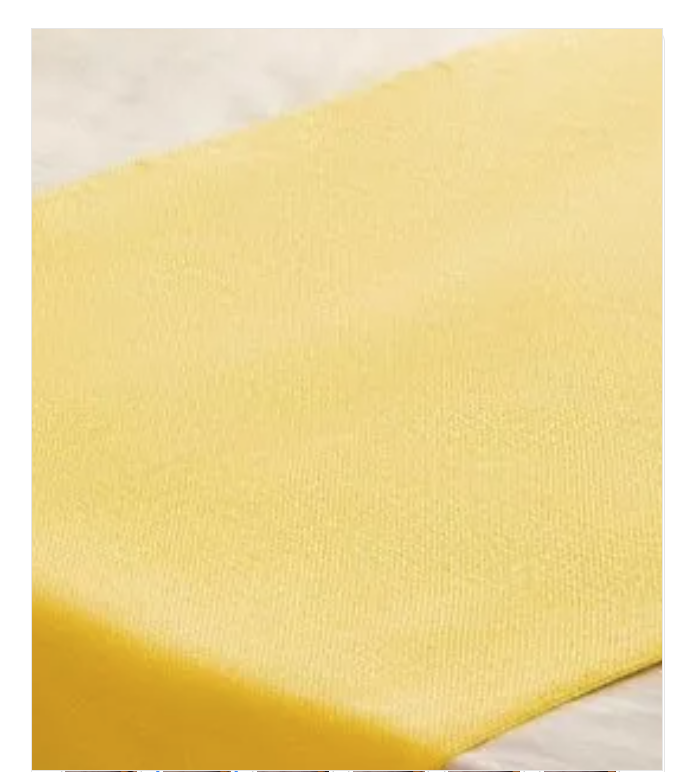 PIECERA RIQUI POMPONES 2 PLAZAS KING 210 X 70 CM LINO AMARILLO - 3