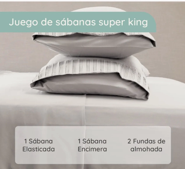 SÁBANAS RIQUI ARREDO SUPERKING ALGODÓN ROSA LISAS - 2