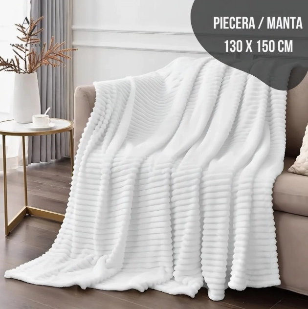 MANTA RIQUI FRAZADA ARREDO REVERSIBLE SHERPA SUAVE LILA - 3