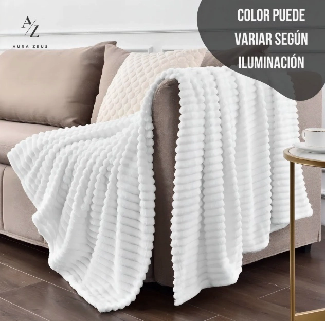 MANTA RIQUI FRAZADA ARREDO REVERSIBLE SHERPA SUAVE LILA - 4