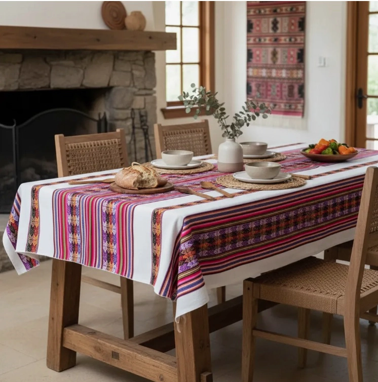 MANTEL RIQUI PLÁSTICO METALIZADO MESA FIESTA DECORA 137X183CM 118RIP - 2