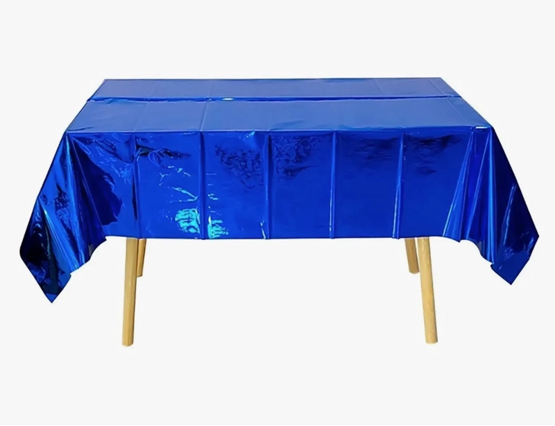 MANTEL RIQUI PLÁSTICO METALIZADO MESA FIESTA DECORA 137X183CM COBRE 119RIP - 1