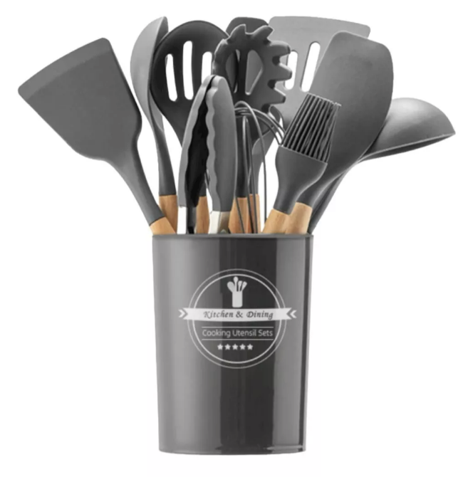 SET COCINA 12 PCS SILICONA ANTIADHERENTES GASTRONOMICOS - 1