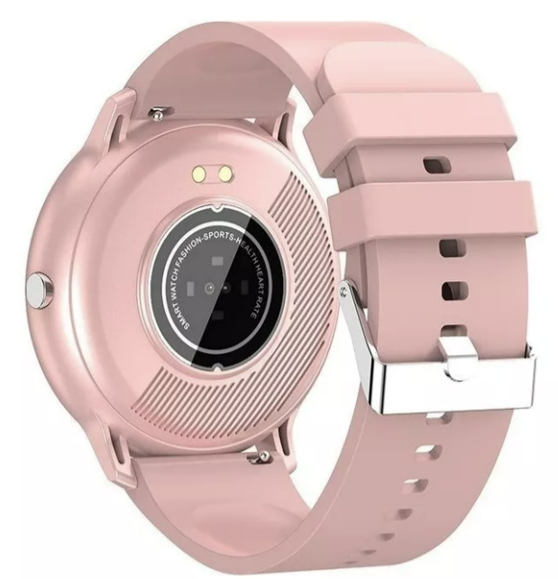 SMARTWATCH GENÉRICA ZL02 CAJA ROSA, MALLA ROSA DE SILICONA - 2