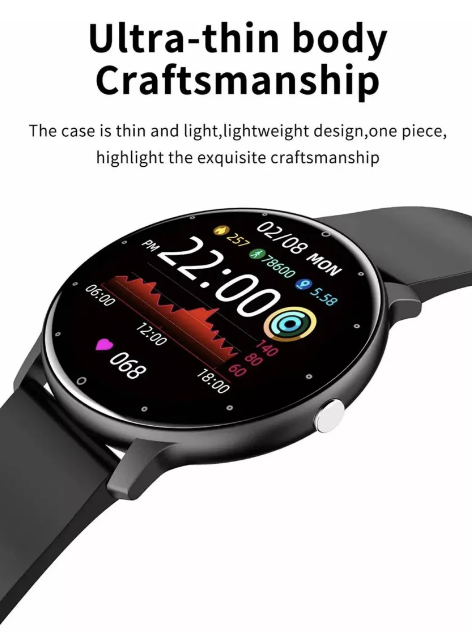 SMARTWATCH GENÉRICA ZL02 CAJA ROSA, MALLA ROSA DE SILICONA - 3