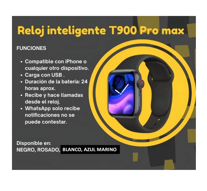 Smart Watch T900 Promax L / Serie 8 1.92 Big - 5