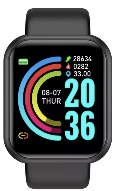 SMARTWATCH SMART BRACELET 1 1.3' CON RED MÓVIL CAJA DE PLÁSTICO NEGRA, MALLA NEGRA DE SILICONA. - 1