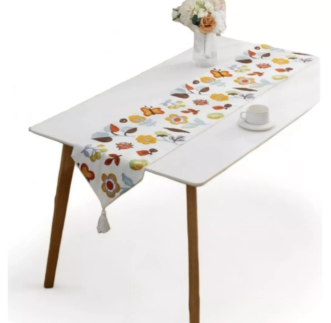 CAMINO DE MESA BORDADO MEDIDA 32X180CM POLIESTER CORREDOR - 1