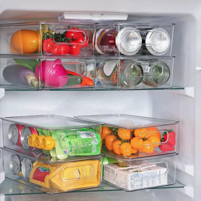 ORGANIZADOR REFRIGERADOR COCINA SET 6 CONTENEDORES CON TAPA - 5