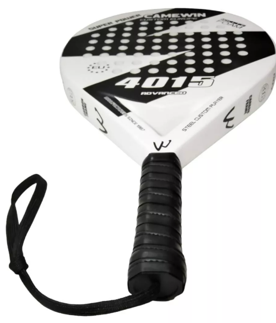 PALETA PADEL RIQUI FIBRA DE CARBONO CARBON 38MM CON BOLSO - 2