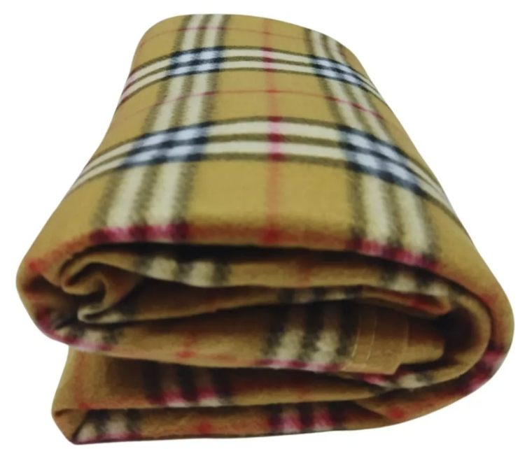 FRAZADA RIQUI POLAR MANTA ESTAMPADA MAN-02 2 PLAZAS 230 X 200 CM BEIGE - 1