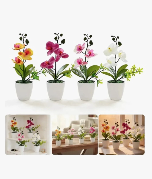 4pzs Plantas Flores Artificiales - 2