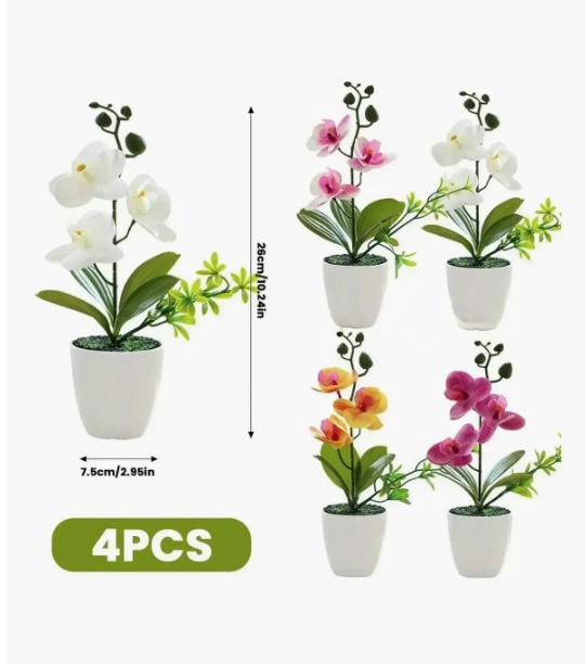 4pzs Plantas Flores Artificiales - 3