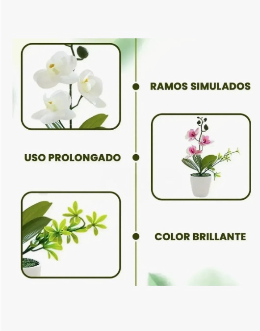 4pzs Plantas Flores Artificiales - 4