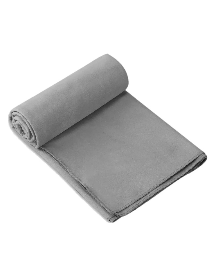 Toalla De Microfibra Camping Secado Rapido Portatil 80x160cm Color Gris - 2