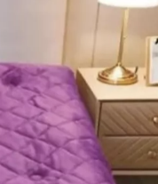 CUBRECOLCHÓN RIQUI 2 PLAZAS VIOLETA PLUSH ACOLCHADO RM3 - 3