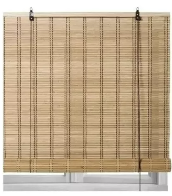 CORTINA PERSIANA ROLLER ENROLLABLE DE BAMBU 60X150 CM COLOR MARRÓN CLARO - 1