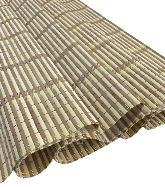 CORTINA PERSIANA ROLLER ENROLLABLE DE BAMBU 60X150 CM COLOR MARRÓN CLARO - 3