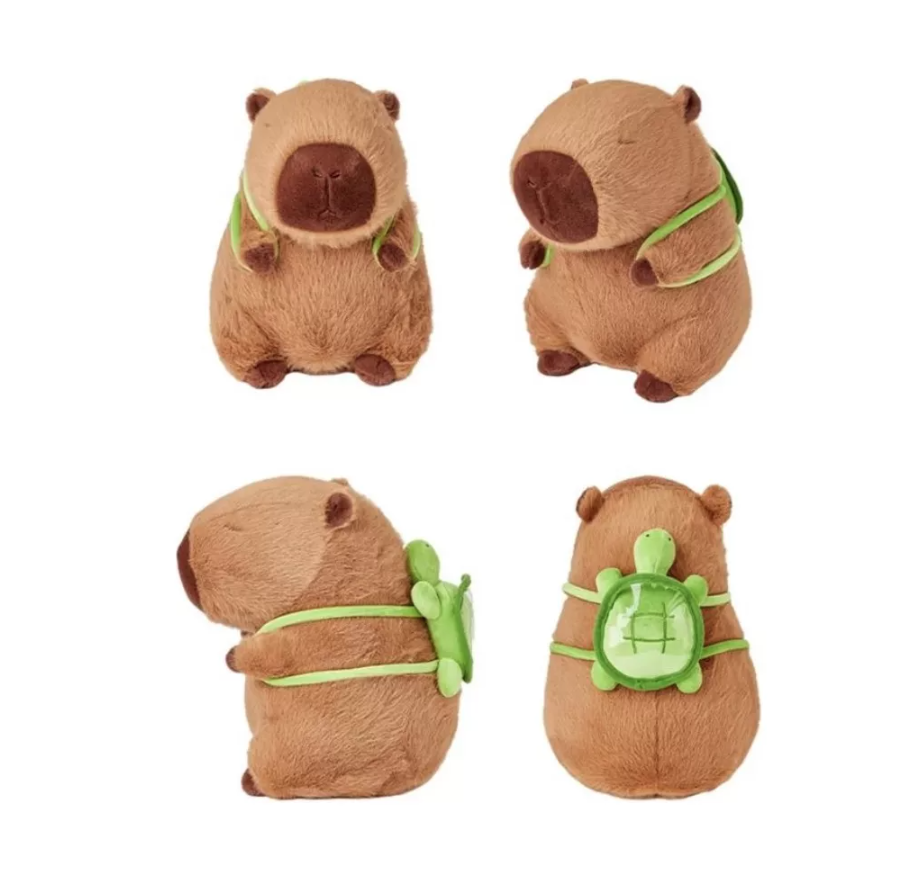 CAPIBARA MOCHILA TORTUGA PELUCHE - 2
