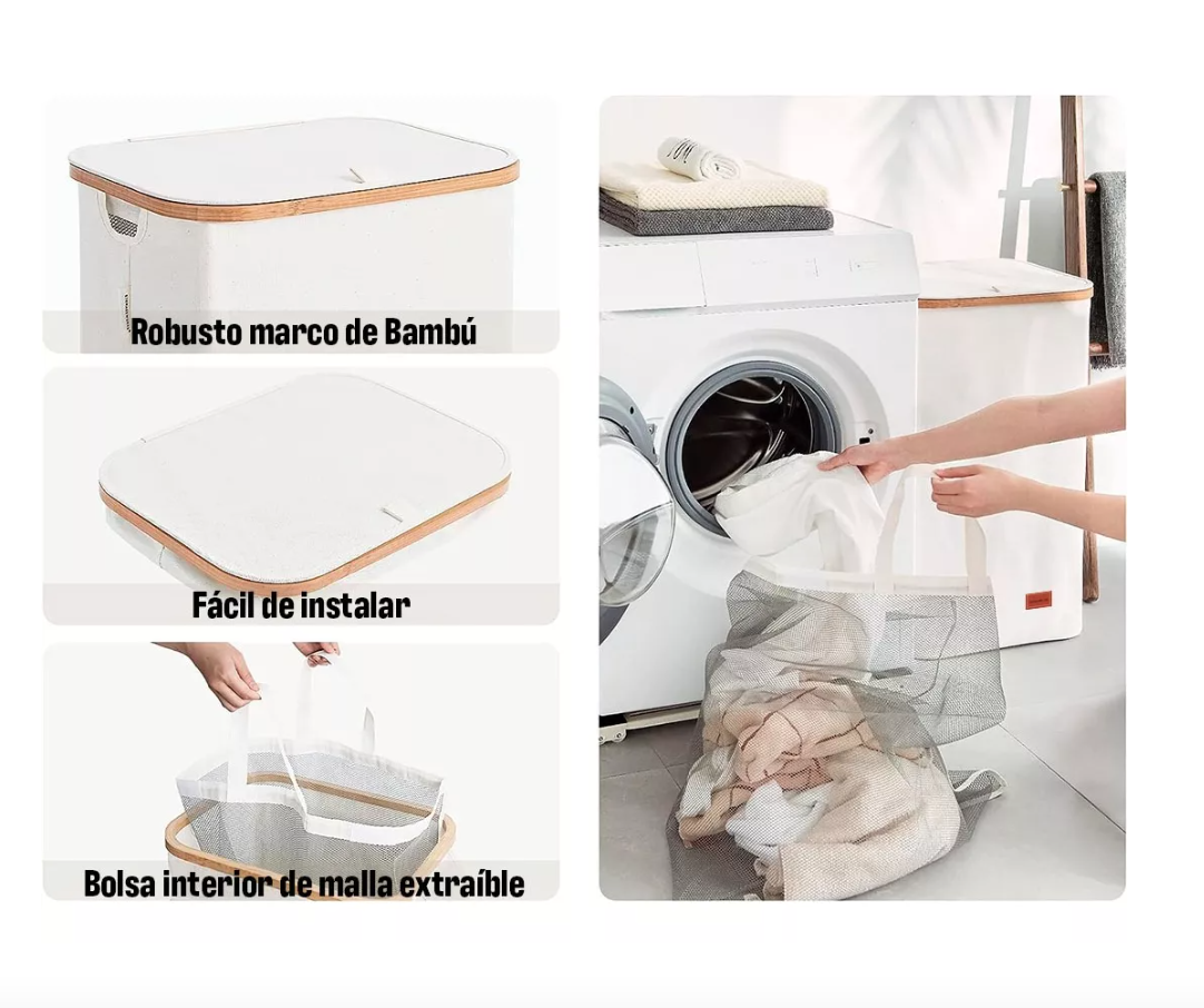 CESTA RIQUI CANASTO ROPA SUCIA PLEGABLE - 3