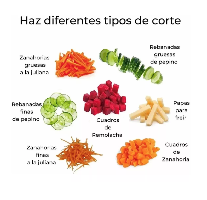 REBANADOR MANDOLINA CORTADOR DE VERDURAS VEGETALES Y FRUTAS - 4