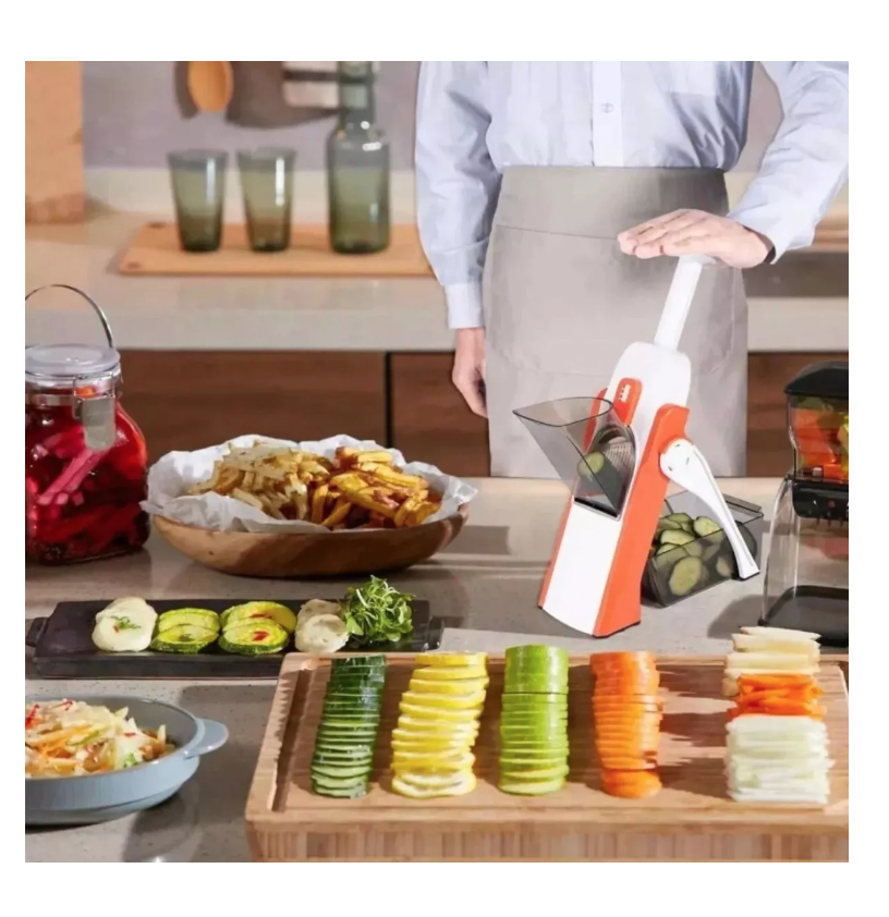 REBANADOR MANDOLINA CORTADOR DE VERDURAS VEGETALES Y FRUTAS - 6