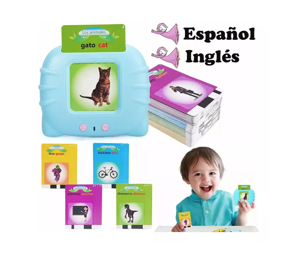 JUGUETES APRENDIZAJE ESPAÑOL RIQUI MULTICOLOR TARJETAS NIÑOS 224 PALABRAS - 2