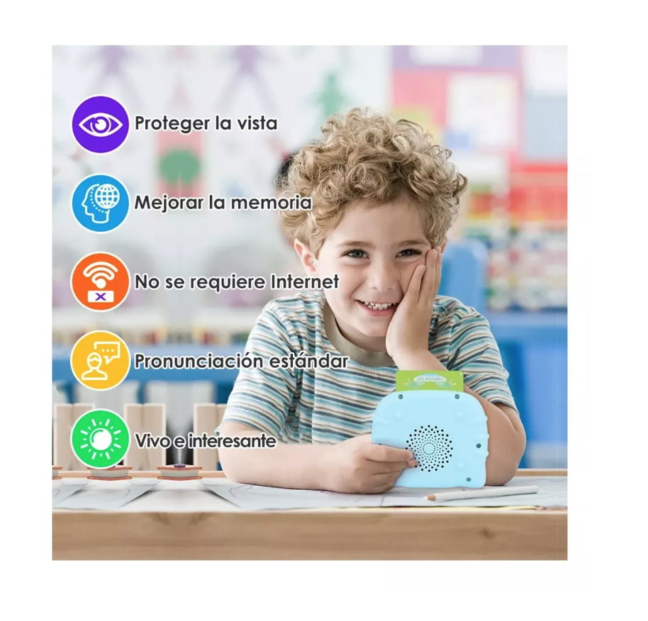JUGUETES APRENDIZAJE ESPAÑOL RIQUI MULTICOLOR TARJETAS NIÑOS 224 PALABRAS - 3