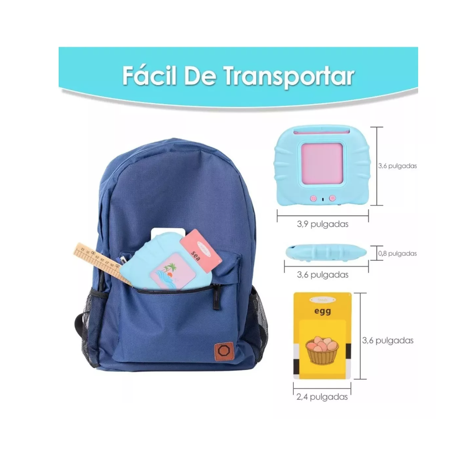JUGUETES APRENDIZAJE ESPAÑOL RIQUI MULTICOLOR TARJETAS NIÑOS 224 PALABRAS - 5