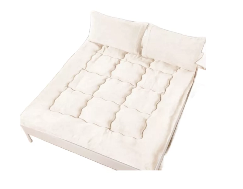 CUBRECOLCHÓN RIQUI 2 PLAZAS ALGODÓN BLANCO ACOLCHADO + FUNDAS - 3
