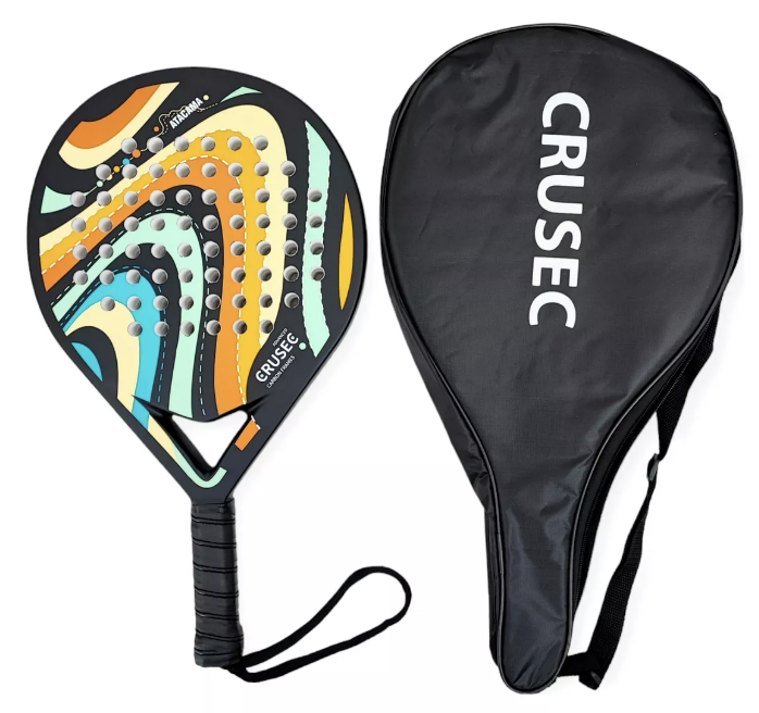 PALA PADEL RIQUI FIBRA DE CARBONO CRUSEC MOD ATACAMA 38MM CON BOLSO DEPORTE - 2