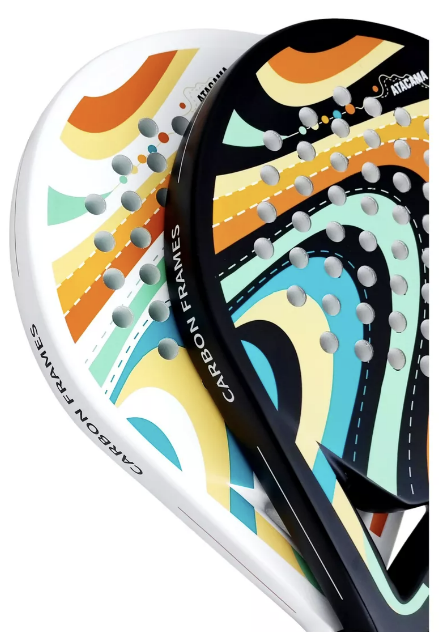 PALA PADEL RIQUI FIBRA DE CARBONO CRUSEC MOD ATACAMA 38MM CON BOLSO DEPORTE - 3