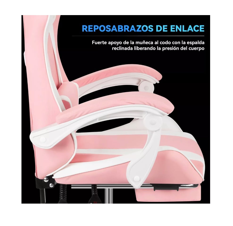 SILLA GAMER ERGONÓMICA PROFESIONAL CON REPOSAPIÉS - 5