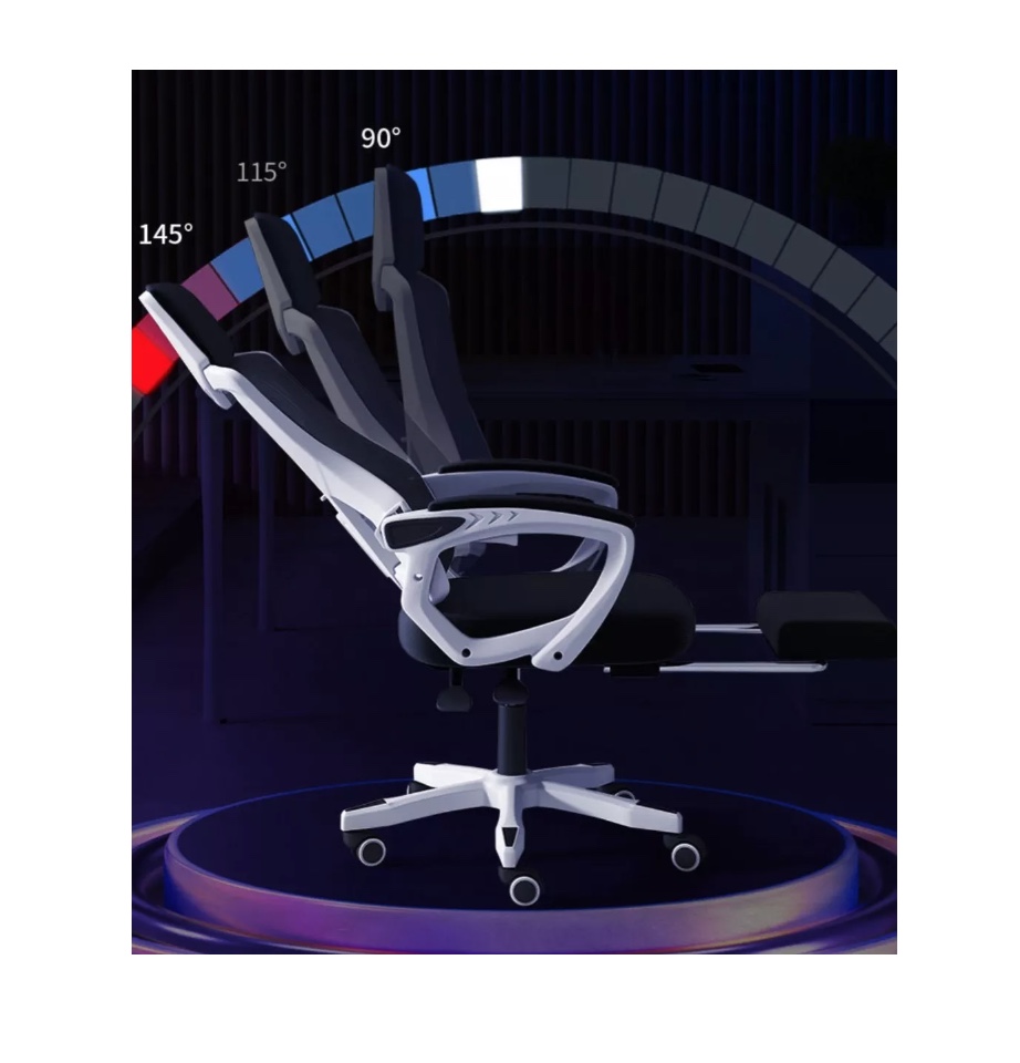 SILLA DE OFICINA EJECUTIVA GAMER CON REPOSA PIE RECLINABLE - 5