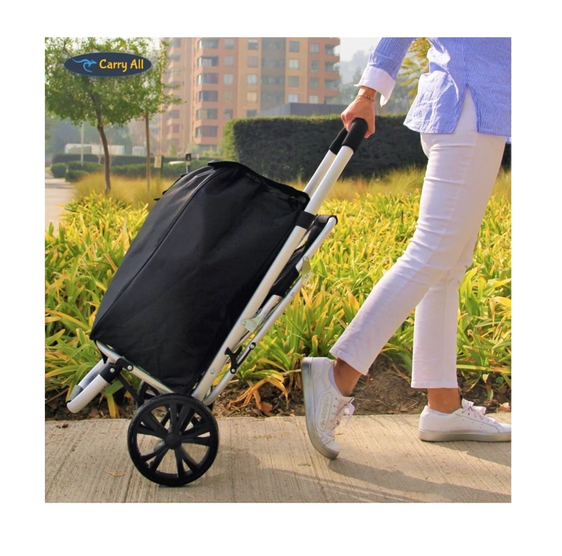 CARRITO DE COMPRAS PLEGABLE CON SILLA FERIA, SUPERMERCADO - 7