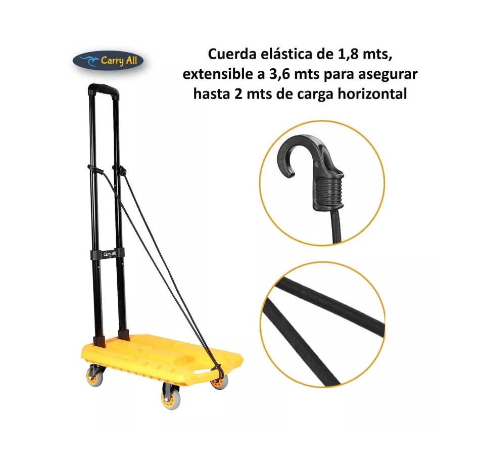 CARRO PLEGABLE RIQUI CARGA TIPO PLATAFORMA 100 KILOS YEGUA - 3