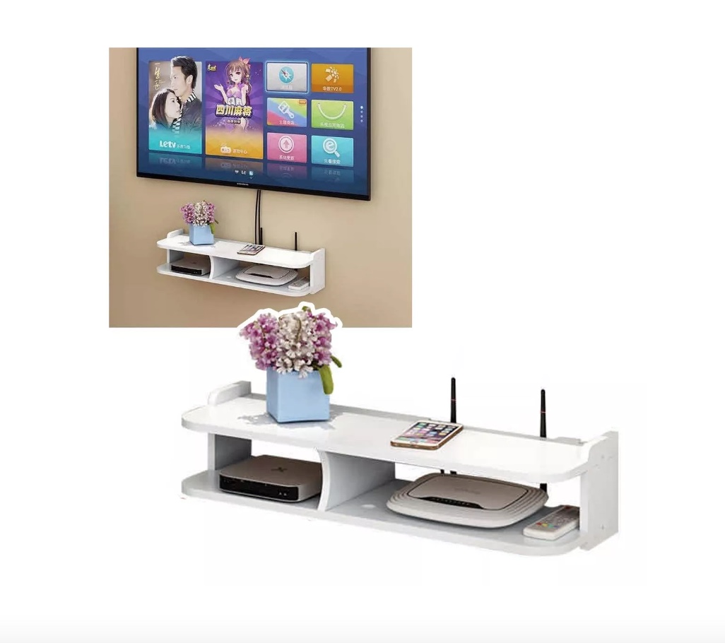 ESTANTE DE MONTAJE EN PARED REPISA DVD DVR FLOTANTE 50CM - 1