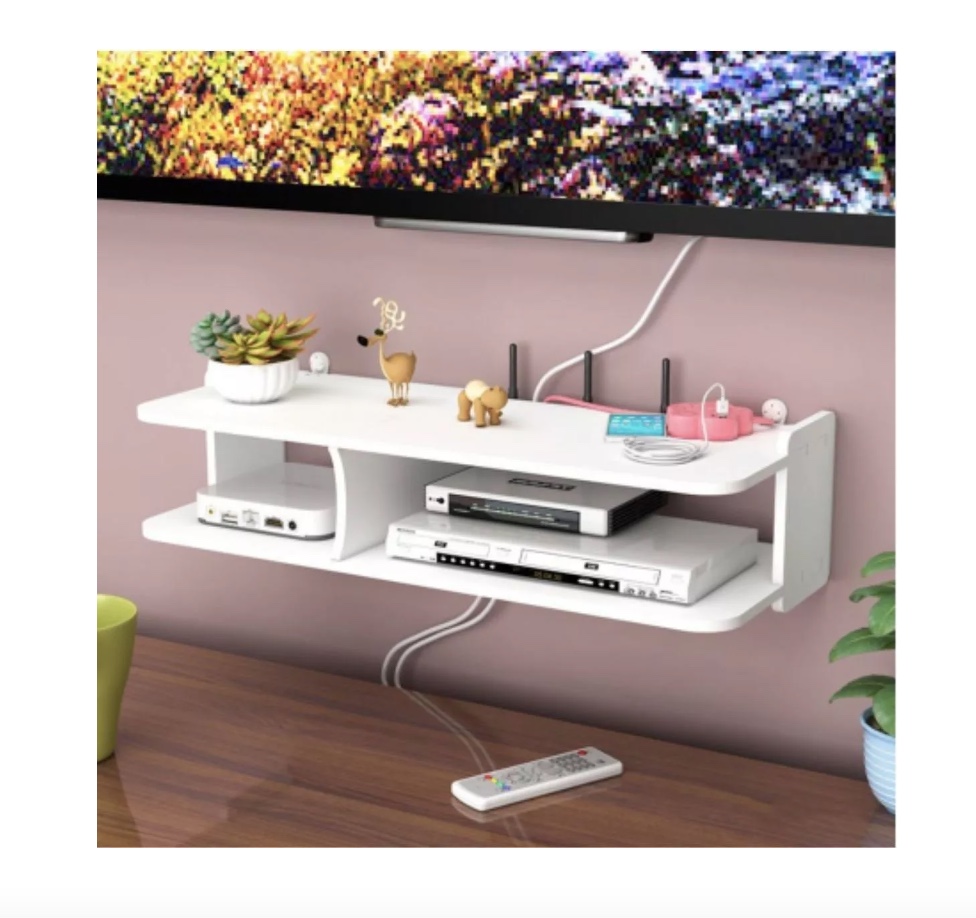 ESTANTE DE MONTAJE EN PARED REPISA DVD DVR FLOTANTE 50CM - 2