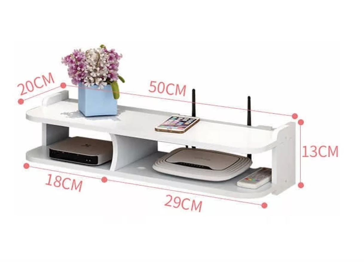 ESTANTE DE MONTAJE EN PARED REPISA DVD DVR FLOTANTE 50CM - 3