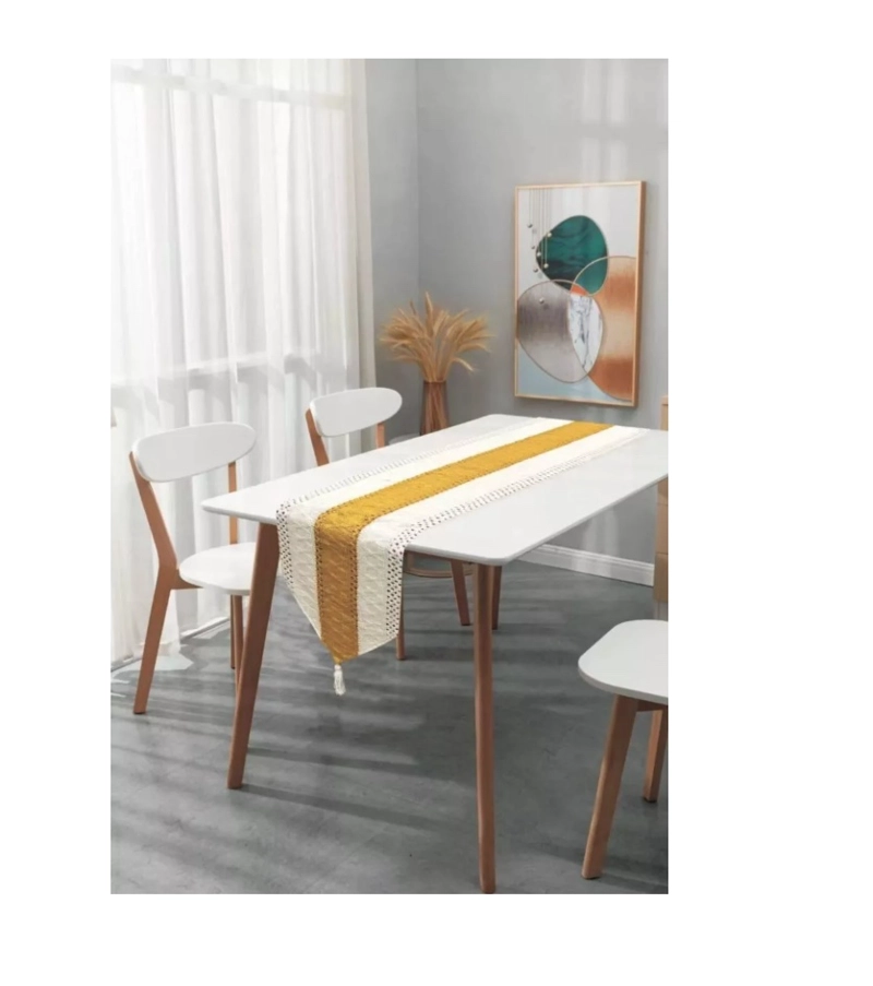 CAMINO DE MESA DECORATIVO DISEÑO TEJIDO ENCAJE MESA COMEDOR - 1