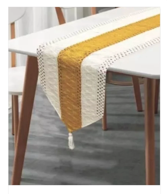 CAMINO DE MESA DECORATIVO DISEÑO TEJIDO ENCAJE MESA COMEDOR - 2