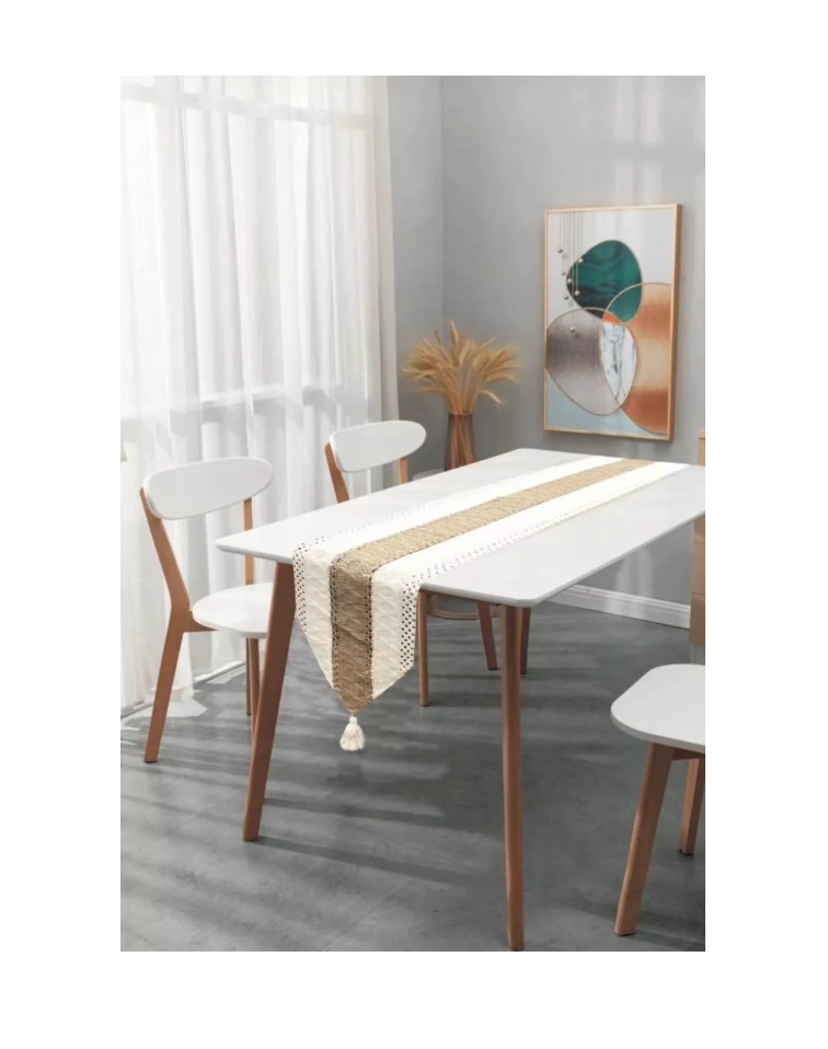 CAMINO DE MESA DECORATIVO DISEÑO TEJIDO ENCAJE MESA COMEDOR - 1