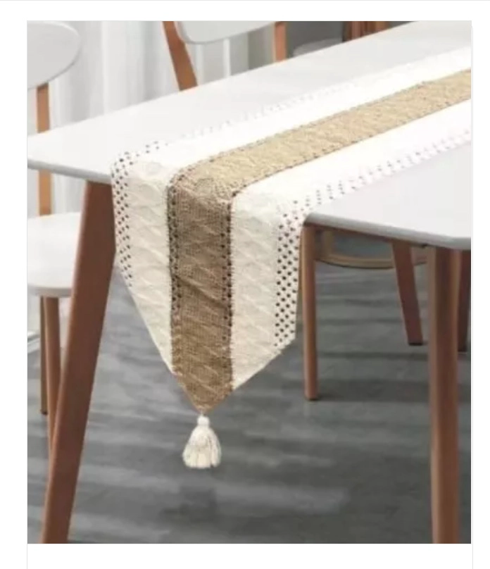 CAMINO DE MESA DECORATIVO DISEÑO TEJIDO ENCAJE MESA COMEDOR - 2