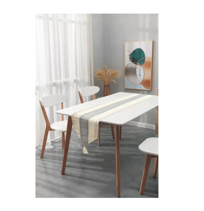 CAMINO DE MESA DECORATIVO DISEÑO TEJIDO ENCAJE MESA COMEDOR - 1