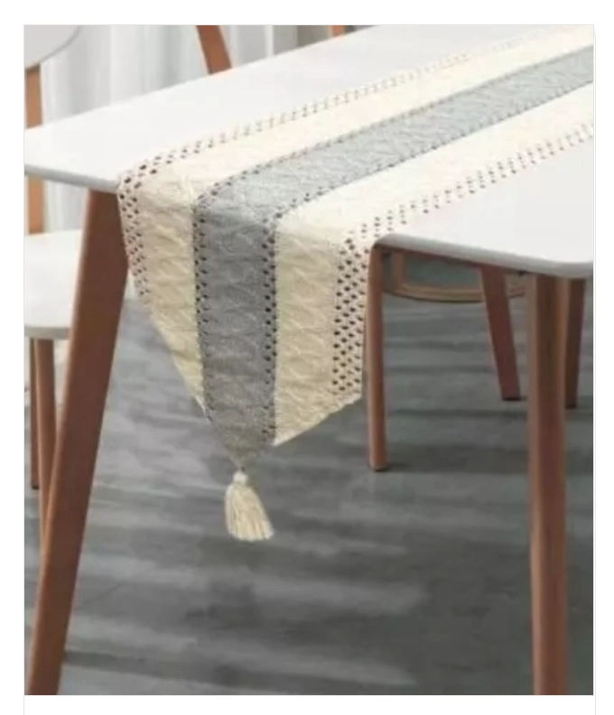 CAMINO DE MESA DECORATIVO DISEÑO TEJIDO ENCAJE MESA COMEDOR - 2