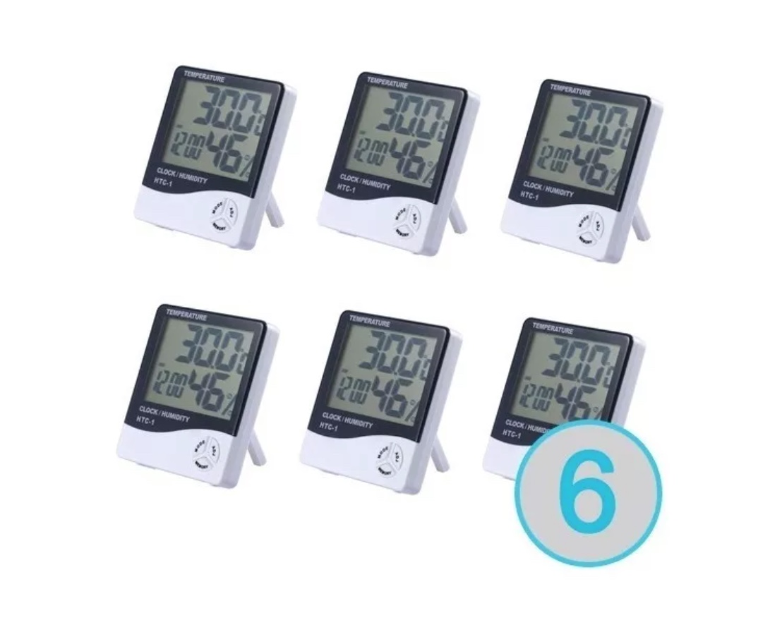 6 UNIDADES TERMOMETRO HIGROMETRO LCD TEMPERATURA - 2