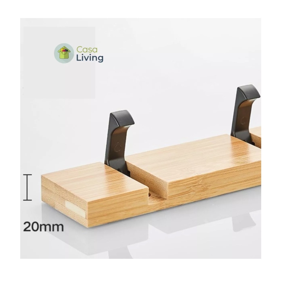 PERCHERO PARED MADERA PEDRO COLGADOR 5 GANCHOS PERCHA - 6