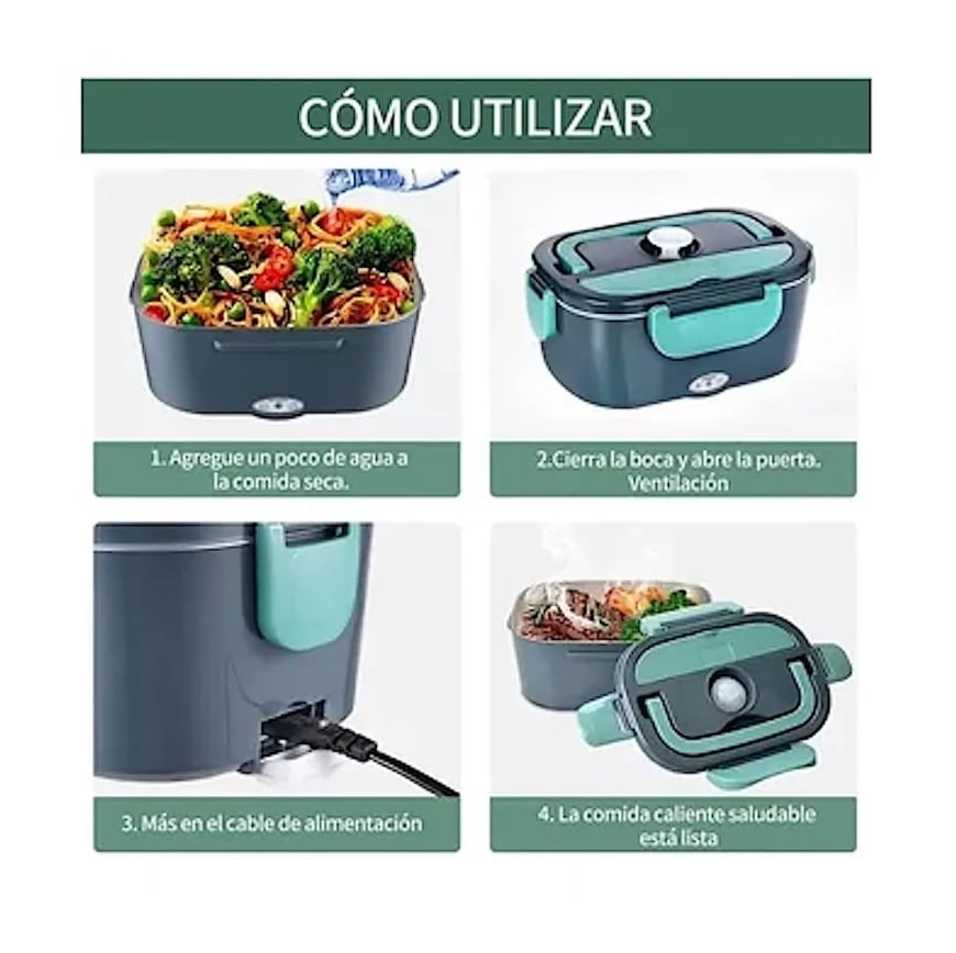 LONCHERAS ELÉCTRICAS PORTÁTIL FIAMBRERA CALENTADORA COMIDA - 4