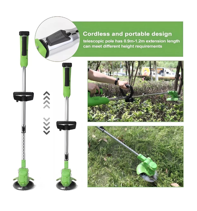 CORTADORA DE CÉSPED INALÁMBRICA 21V + 2 BATERÍAS Y ACCESO - 4